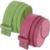2 Count Women's Casual Jean Suede Leather Belt Strap 1-1/2"(38mm) Wide (Green/Pink, 34) view 1