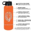 LaserGram Personalized Water Bottle, Disc Golf, Stainless Steel Double Wall Vacuum Insulated with Flip Top Straw, Custom Engraved Gift (40oz / 1180ml Orange) view 3
