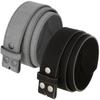 2 Count Women's Casual Jean Suede Leather Belt Strap 1-1/2"(38mm) Wide (Gray/Black, 36) view 1