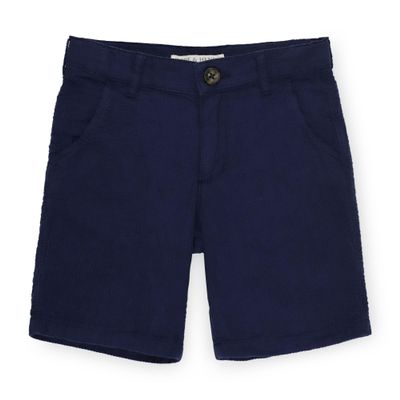 Hope & Henry Baby Boys' Organic Seersucker Short, 12-18 Months, Navy Seersucker