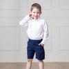 Hope & Henry Baby Boys' Organic Seersucker Short, 12-18 Months, Navy Seersucker view 2