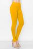 ALWAYS Soft Leggings for Women - High Waisted Tummy Control Compression Yoga Workout Pants Gold Mustard Regular view 2