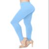 ALWAYS Soft Leggings for Women - High Waisted Tummy Control Compression Yoga Workout Pants Sky Blue Regular view 1