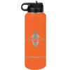 LaserGram Personalized Water Bottle, Adaptive Rowing, Stainless Steel Double Wall Vacuum Insulated with Flip Top Straw, Custom Engraved Gift (40oz / 1180ml Orange) view 1