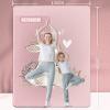 WCPQT Professional Double-Sided Not-Slip Yoga Food,for Pilates Meditation Gymnastics,Textured Surface Stability with Strap Exercise Mat-Pink 195x135x1.5cm(77x53x1inch) view 2