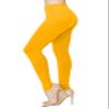 ALWAYS Soft Leggings for Women - High Waisted Tummy Control Compression Yoga Workout Pants Gold Mustard Plus view 1