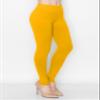 ALWAYS Soft Leggings for Women - High Waisted Tummy Control Compression Yoga Workout Pants Gold Mustard Plus view 2