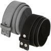 2 Count Women's Casual Jean Suede Leather Belt Strap 1-1/2"(38mm) Wide (Gray/Black, 44) view 1