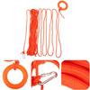 YUEWO Water Floating Lifesaving Rope with Buckle and Hand Ring Professional Throwing Rescue Rope, for Rowing, Surfing, Fishing, Rafting, Water Rescue Equipment, Orange (10mm x 98.4ft) view 2