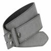 2 Count Casual Jean Belt Strap Genuine Suede Leather Belt Strap 1-1/2"(38mm) Wide (Gray/Black, 42) view 2