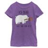 We Bare Bears Girl's Ice Bear Take Care T-Shirt, Pur Berry, X-Large view 1