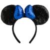 CHuangQi 1pcs Mouse Ears Shiny Headband with 3D Bow, Double-sided Sequin Hair Band for Birthday Party or Amusement Park (3D Royalblue Bow) view 1