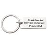 Beeshion Funny Don't Do Stupid Shit Keychain for Kids and Teenagers - New Driver Gift - Be Safe Have Fun (Mom & Dad) view 1