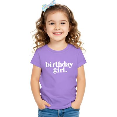 Birthday Girl Shirt Outfit Year Old Kids for Toddler 1st 2nd 3rd 4th 5th 6th 7th (Purple, 7 Years)
