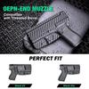 WARRIROLAND IWB Carbon Fiber Kydex Tailored Fit: Glock 43 / 43X Pistol, Inside Waistband Concealed Carry Holster, Adj. Posi-Click Retention & Cant, Right Hand view 3