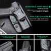 WARRIROLAND IWB Carbon Fiber Kydex Tailored Fit: Glock 43 / 43X Pistol, Inside Waistband Concealed Carry Holster, Adj. Posi-Click Retention & Cant, Right Hand view 4
