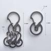 TACRAY Carabiner Keychain Clip Sets, Quick Released Key Holders, Stainless Steel Loop-Locked Hooks, Comes with 3pcs Extra Mini Clasps for More Keys view 2