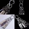 TACRAY Carabiner Keychain Clip Sets, Quick Released Key Holders, Stainless Steel Loop-Locked Hooks, Comes with 3pcs Extra Mini Clasps for More Keys view 4