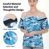 TOMMHANES AMISGUOER Post Shoulder Surgery Shirt - Short Sleeve Rehab Clothes with Drain Management Pockets (KF03-S) view 2