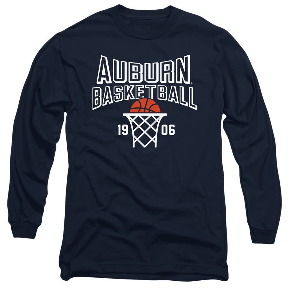 Auburn University Official Basketball Year Unisex Adult Long-Sleeve T Shirt,Navy, 2X-Large