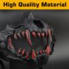 Guayma Airsoft Half Face Skull Oni Masks Tactical Mesh Samurai Mask for Halloween Cosplay Paintball CS Hunting Gear view 3