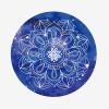 WCPQT Suede Rubber Print Portable Exercise Mat,Round Professional Not-Slip Yoga Food,for Pilates Stretching Meditation-D Diameter 140cm view 1