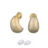 GRACE JUN Fashion Gold Color Teardop Shape Spiral Clip on Hoop Earrings Women Party Prom Luxury Ear Cuff Earrings Jewelry Accessory (Teardrop Gold Color Spiral Clip-ons) view 1