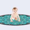 WCPQT Suede Rubber Print Portable Exercise Mat,Round Professional Not-Slip Yoga Food,for Pilates Stretching Meditation-I Diameter 140cm view 2