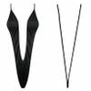 Fldy Women's High Cut One Piece Sling Shot Bikini Halter V-string Plunge Micro Swimsuit Black One Size view 1