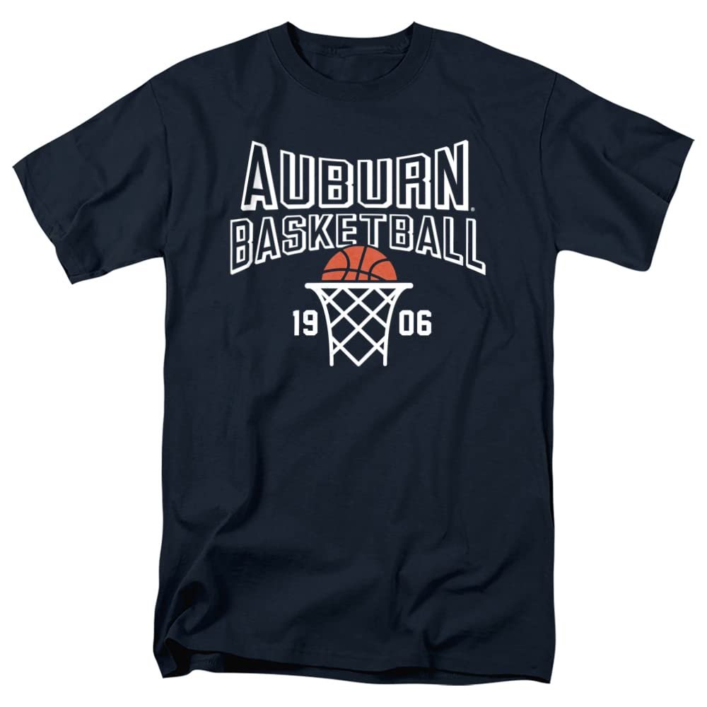 Auburn University Official Basketball Year Unisex Adult T Shirt,Navy, Large