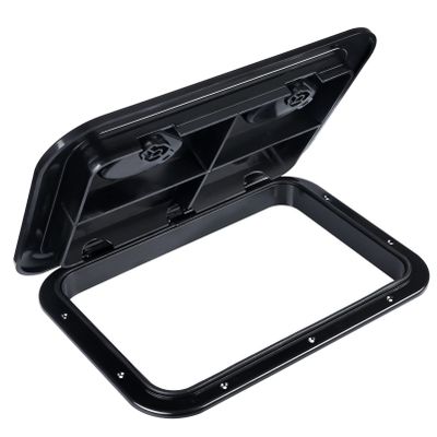 smartmarine Marine Deck Access Hatch 17.312.4 Black Rectangle Boat Hatch & Lid,Boat Deck Hatch Lids