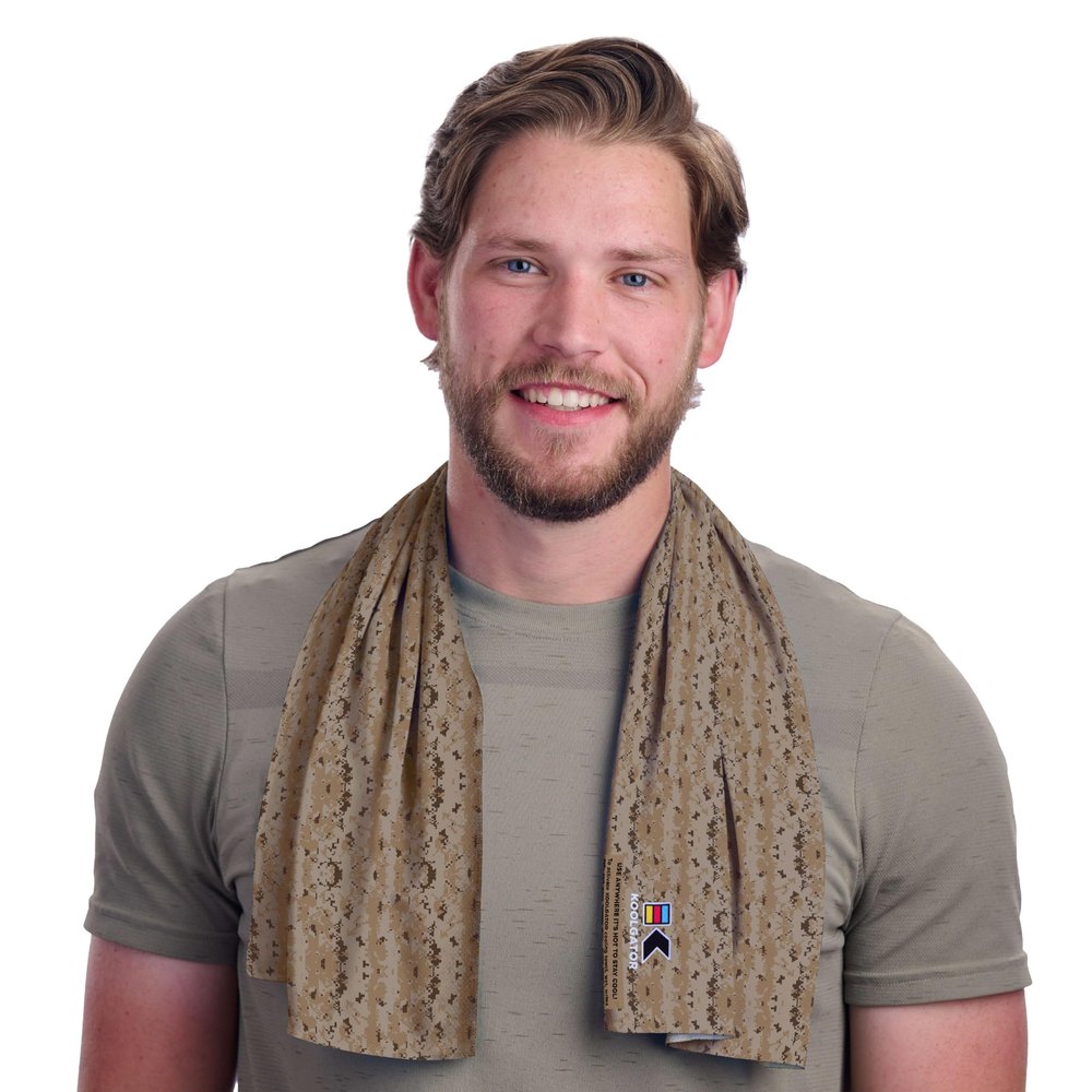 KOOLGATOR SPF 30 Cooling Towel for Face & Neck - Cooling Towels for Sports, Athletes, Gym, and Hot Weather - Men, Women & Kids, Marpat/Digital Like Camo, 3 Pack