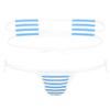Fldy Womens Cute Anime Printed Triangle Bikini Tie Side Bottom Bikini Set Swimsuit Lingerie Set Blue&White One Size view 1