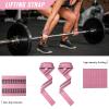 G4Free 9Pcs Barbell Pad Set for Squat, Hip Thrusts, Lunges, Leg day, Standard Olympic Bars with 2 Gym Ankle Safety Straps, 3 Hip Resistance Bands, 2 Lifting Strap, Barbell Pad, and Carry Bag (Pink) view 3