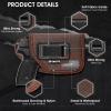 2 PACK IWB Holster with Laser Sight, Concealed Carry Gun Holster for Women/Men, ECO Leather Concealment Inside Waistband Holsters with Metal Clip Fits Most Midsize & Compact 9/40/45 & Laser Attachment view 4