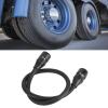 Yuecoom High Pressure Resistant Inflator Hose, Double End, Air Compressors & Inflators 23.6in Inflator Hose DoubleEnd Air Pump Quick Connection Female Connector, Black Rubber Fit for Inflators view 2