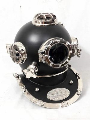 Antique Vintage Diving Helmet Black Antique Finish Diving Helmet Divers Helmet Antique Scuba Sea Replica Us Brass Vintage Deep Sea Solid Marine Helmet for Home Decor by MSOVERSEASNAUTICAL