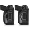 2 PACK IWB Holster with Laser Sight, Concealed Carry Gun Holster for Women/Men, ECO Leather Concealment Inside Waistband Holsters with Metal Clip Fits Most Midsize & Compact 9/40/45 & Laser Attachment view 1