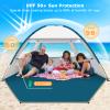 COMMOUDS Beach Tent Sun Shade for 3/4-5/6-7/8-10 Person, UPF 50+ Beach Sun Shelter Canopy Tent, Lightweight, Easy Set Up and Carry view 3