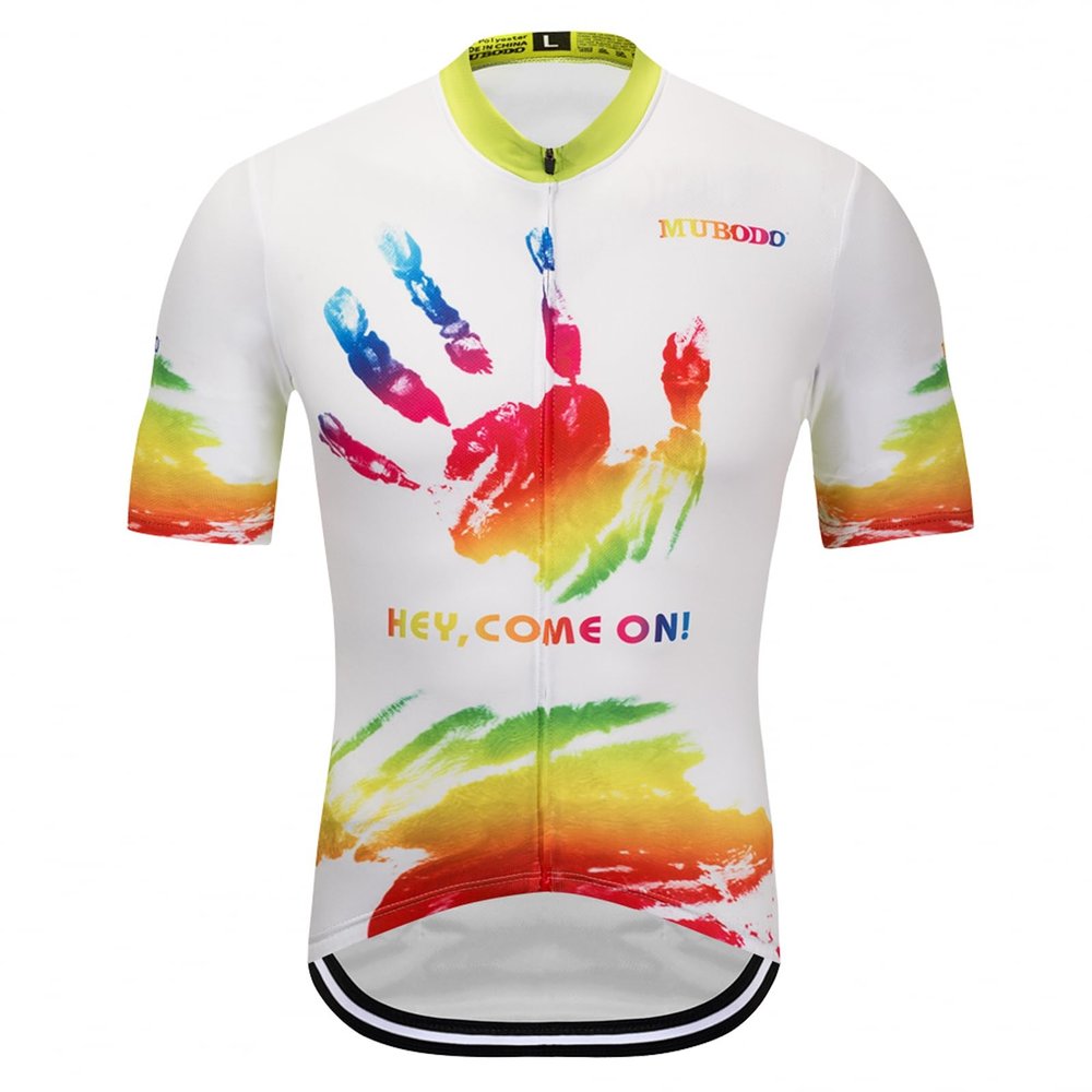 Mens Summer Short Sleeve MTB Bike Shirts Cycling Jersey Road Racing Top (3XL) Yellow