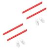 SAUCER Replacement Nose Pieces Pads & Earsocks Temple Sleeve Rubber Kit for Oakley Ejector OO4142 Sunglass - Red + Red view 1