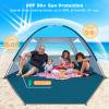 COMMOUDS Beach Tent Sun Shade for 3/4-5/6-7/8-10 Person, UPF 50+ Beach Sun Shelter Canopy Tent, Lightweight, Easy Set Up and Carry view 3