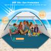 COMMOUDS Beach Tent Sun Shade for 3/4-5/6-7/8-10 Person, UPF 50+ Beach Sun Shelter Canopy Tent, Lightweight, Easy Set Up and Carry view 3