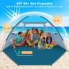 COMMOUDS Beach Tent Sun Shade for 3/4-5/6-7/8-10 Person, UPF 50+ Beach Sun Shelter Canopy Tent, Lightweight, Easy Set Up and Carry view 3