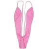 RUNQHUI Women's Mini Monokini Swimsuit Extreme Micro Bikini Thong One Piece Sling Shot Swimsuits Z1 Pink One Size view 3