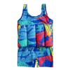 Kids Swimsuit with 8 Adjustable Buoyancy Sticks for Baby Boys Girls One Piece Floating Swim Vest Training Aid Swimwear Blue-Graffiti 4-5 Years view 1