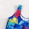 Kids Swimsuit with 8 Adjustable Buoyancy Sticks for Baby Boys Girls One Piece Floating Swim Vest Training Aid Swimwear Blue-Graffiti 4-5 Years view 4