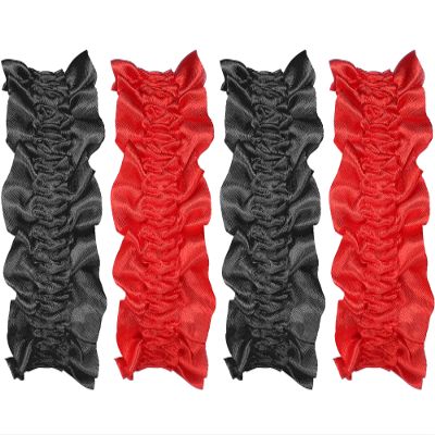 Tarpop 4 Pcs Roaring 20s Armband Sleeve Garters for Men 1920s Sleeve Shirt Costumes Accessories Anti Slip Arm Holder Garter Belt for 1920s Party, Black, Red