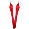 RUNQHUI Women's Mini Monokini Swimsuit Extreme Micro Bikini Thong One Piece Sling Shot Swimsuits Z1 Red One Size view 1