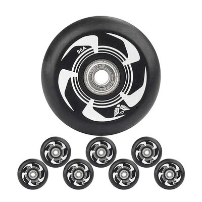 CYGG Inline Skates Wheels 90A,for Kids Aldult Inline Skates Replacement Roller Skating Wheelsfor 8 Pack with Bearings ABEC 7,72mm